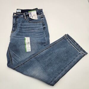 Time and Tru Mid Rise Straight Leg Jeans Size 16 Short Clean Stella Denim